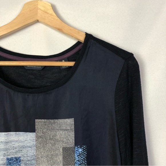 Scotch & Soda Maison Scotch Navy Blue Graphic Long Sleeve 2 M - Picture 3 of 3